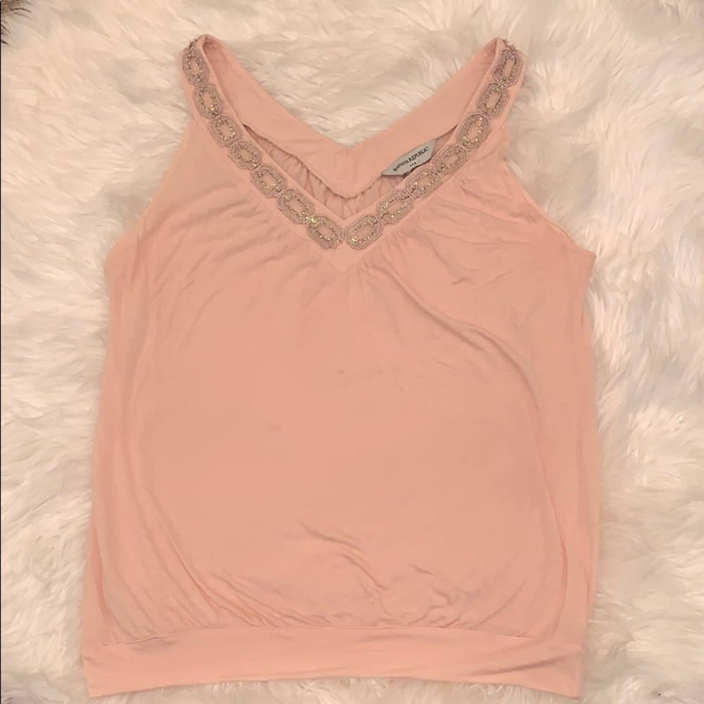 TWO for $10 Embellished BANANA REPUBLIC Pink Top
